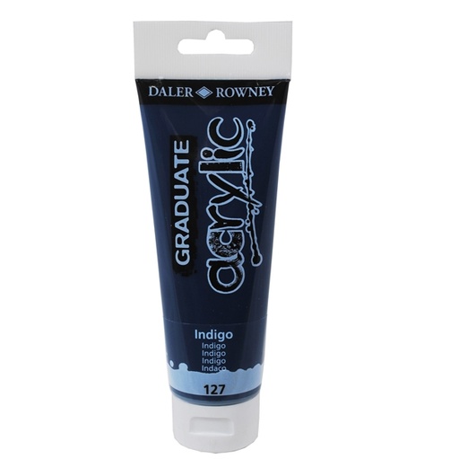[D85493] Colore acrilico fine Graduate tubo 120 ml indigo Daler Rowney