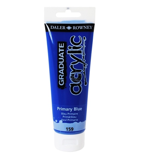 [D85497] Colore acrilico fine Graduate tubo 120 ml blu primario Daler Rowney