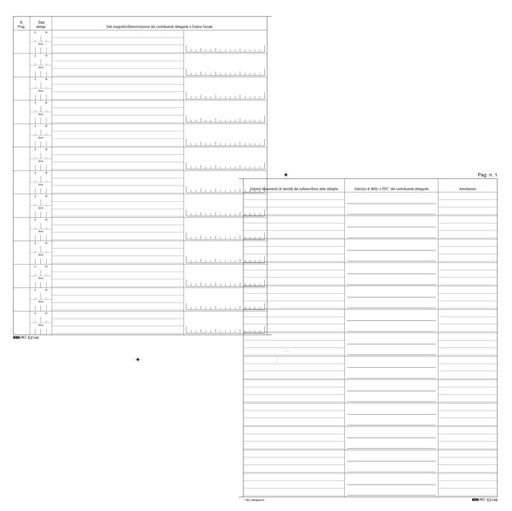 [D85734] Registro cronologico conferimento/revoca deleghe 31X24,5 14 Pag. E2149 Edipro