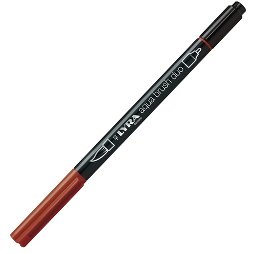 [D85746] Pennarello a 2 punte AQUA BRUSH DUO rosso indiano LYRA L6520092