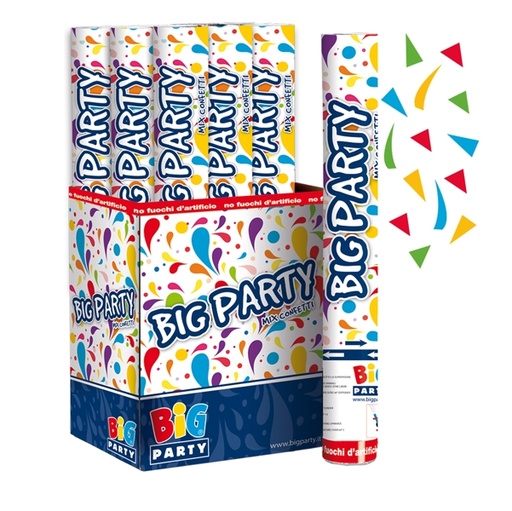 [D85941] Sparacoriandoli Cannon colori assortiti gittata 8mt Big Party