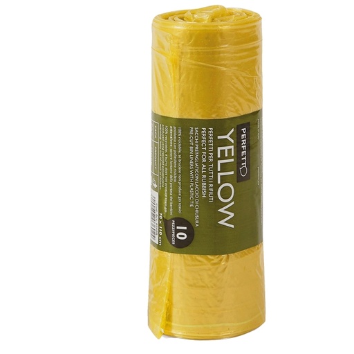[D86556] 10 Sacchi rifiuti 70x110cm - 120Lt 20µ Giallo Classic