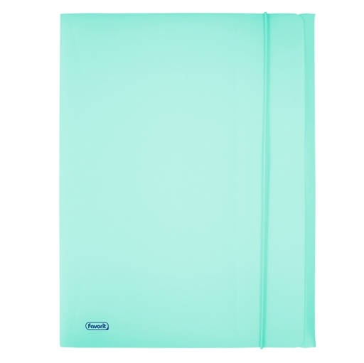 [D86562] Cartella 3L c/elastico PPL PSTEL azzurro f.to utile 24x33cm Favorit