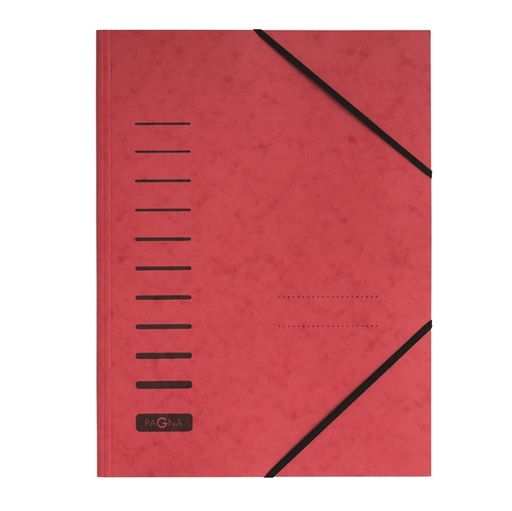 [D86590] Cartellina rossa con elastico in cartoncino A4 PAGNA