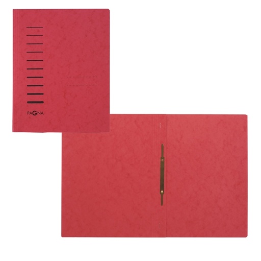 [D86592] Cartellina rossa in cartone con pressino fermafogli A4 PAGNA