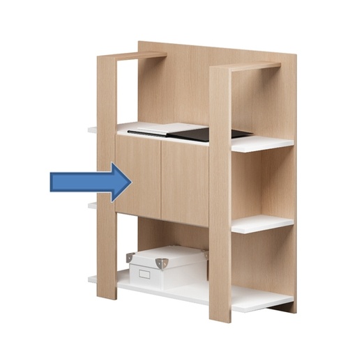 [D86669] Coppia antine + paretine per libreria Concept ROVERE