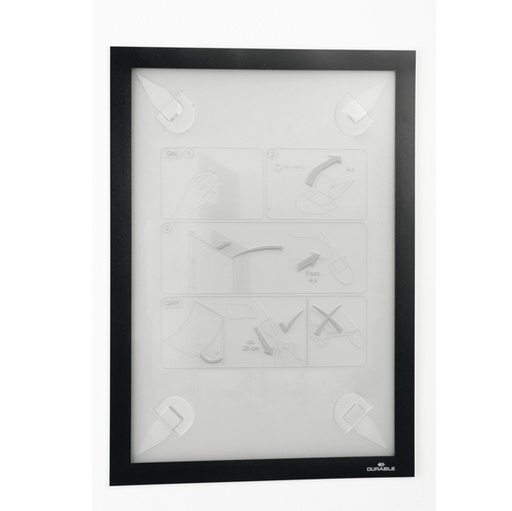 [D86905] Cornice adesiva Duraframe(R) Wallpaper A4 21x29,7cm nero DURABLE