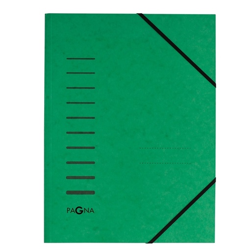 [D86940] Cartellina verde con elastico in cartoncino A4 PAGNA