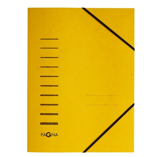 [D86941] Cartellina giallo con elastico in cartoncino A4 PAGNA