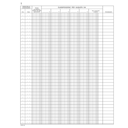 [D87846] Registro corrispettivi x mancato o irregolare funzionam. 138610000 Data Ufficio