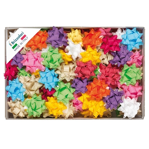 [D88180] 70 stelle rafia sintetica 6802 19mm assortimento primavera Brizzolari