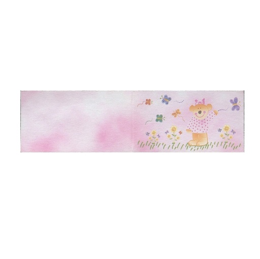 [D88430] Scatola 25 fg A4 da 20 bigl. bomboniere personaliz. "Battesimo Rosa" Rex Sadoch