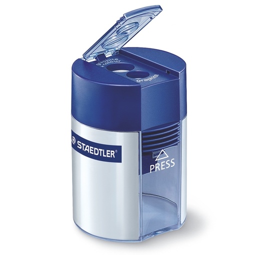 [D88895] Temperamatite 2 fori c/contenitore per matite grafite Noris Staedtler