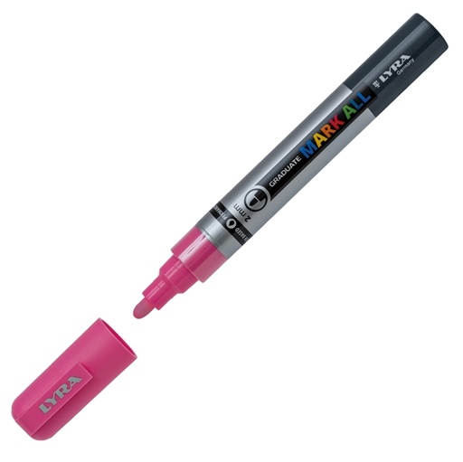 [D88929] Marcatore Graduate Mark All punta tonda rosa Lyra