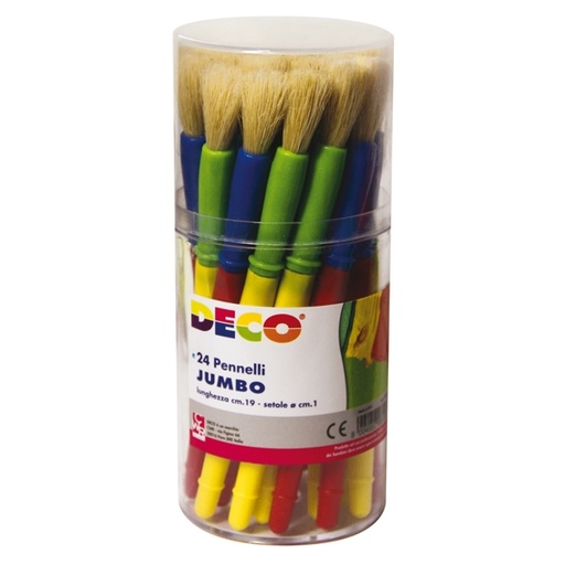 [D89133] Barattolo 24 pennellotti Jumbo DECO