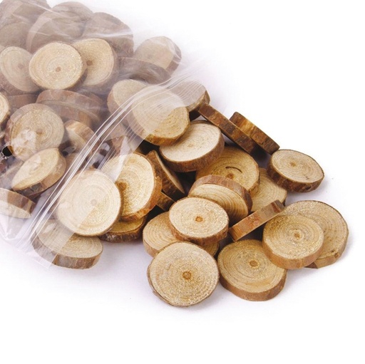 [D89153] Busta 100pz fettine di legno naturale TT101 CWR