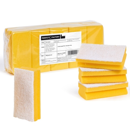 [D89418] Pack 10 Spugne giallo Pro Color PERFETTO