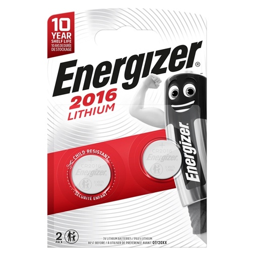 [D89496] Blister 2 pile CR2016 Lithium - Energizer Specialistiche