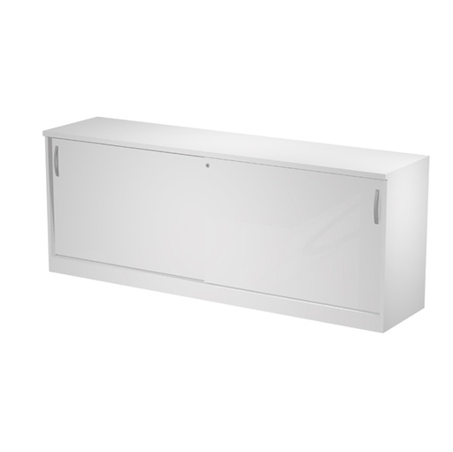 [D89561] Mobile basso con ante scorrevoli 185x46x73cm Bianco - AGORA'