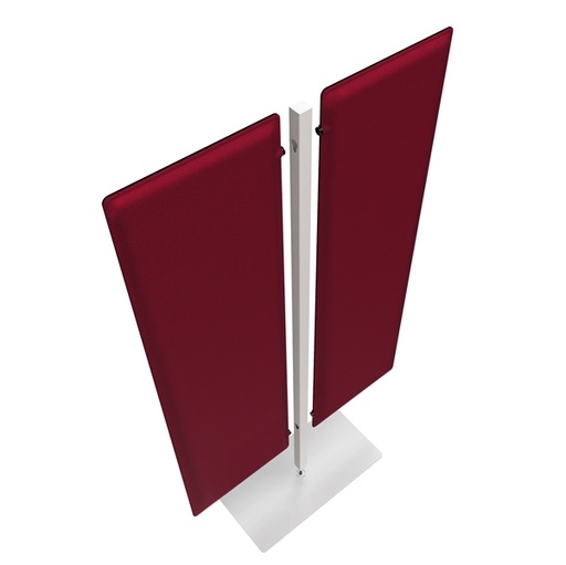 [D89673] Piantana a 2 pannelli Moody Rosso H180