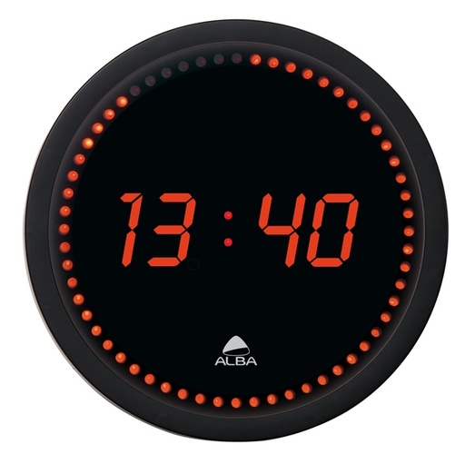 [D89696] Orologio a LED da parete diam.30cm HORLED Alba