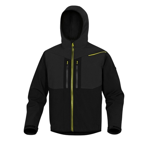 [D89931] Giacca softshell Horten 2 Tg. XL nero/giallo