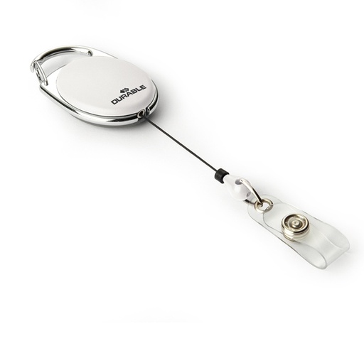 [D90049] 10 Chiocciole YO-YO Style Bianco con filo retrattile x portabadge Durable