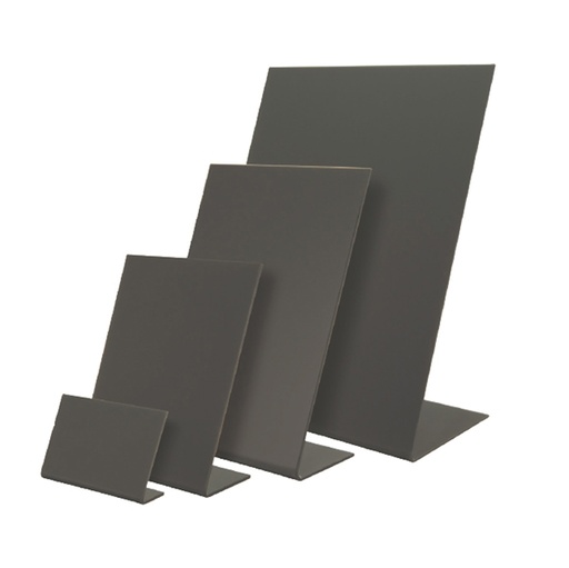 [D90079] Set 5 lavagnette a L nere A8-7x7,5x3,5cm Securit