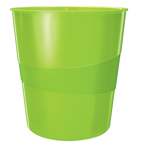[D90185] Cestino gettacarte WOW verde lime 15LT LEITZ