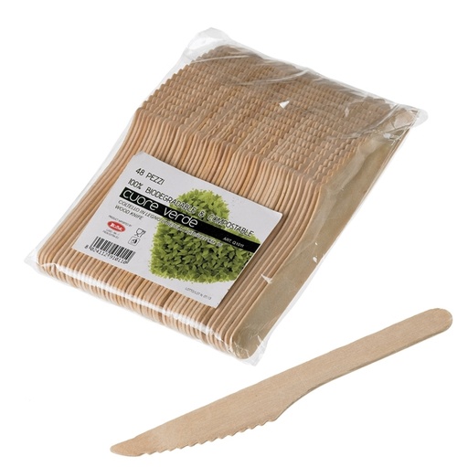 [D90280] 48 Coltelli in legno 16cm Leone