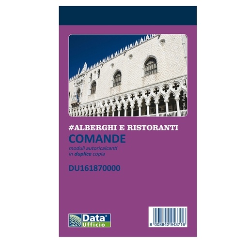[D90882] Blocco comande 25/25copie autor. 16,8x10cm DU161870000