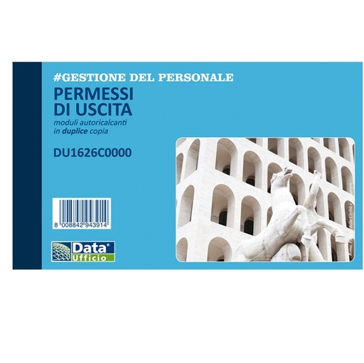[D90890] Blocco presenze mensili 50/50copie autor. 10x16,8cm DU1626C0000