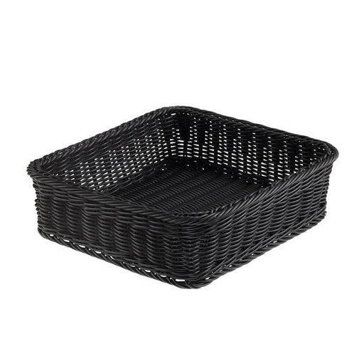 [D91106] Cestino Vanity polipropilene quadrato 32,5x32,5x10h cm nero Leone