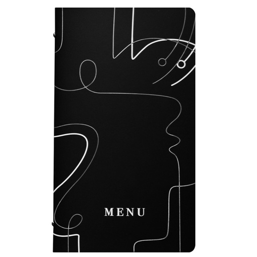 [D91146] Portamenu' F.to 18x31,6cm Linea Linee - nero