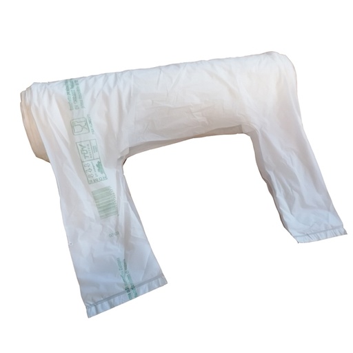 [D91323] Rotolo da 100 Shopper bianchi MAXI 13µ 30x60CM 10+10cm Mater-Bi