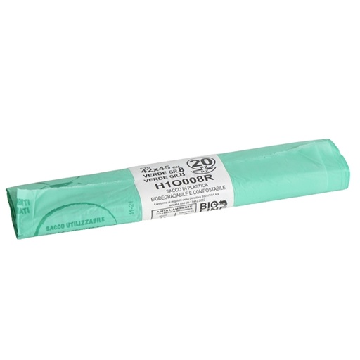 [D91324] 20 Sacchi BIO verdi 42x45cm 10Lt 16µ