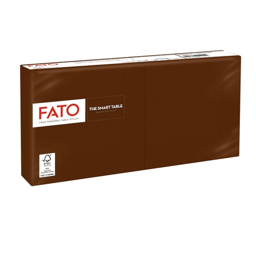 [D91337] 100 tovaglioli carta 25x25cm 2 Veli Cioccolata Fato