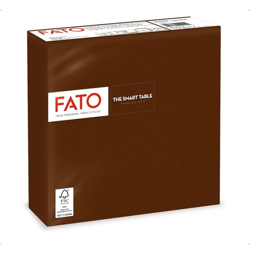 [D91344] 50 tovaglioli carta 33x33cm 2 Veli Cioccolata Fato