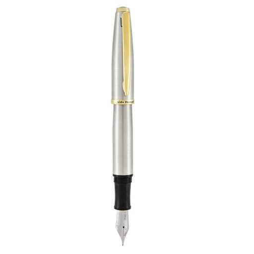 [D91491] Penna stilografica Aldo Domani punta M fusto silver Monteverde