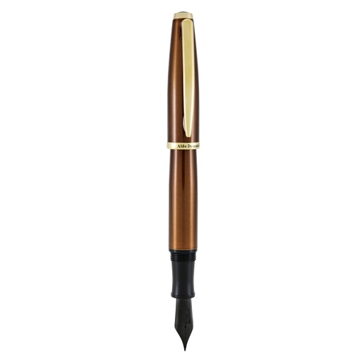 [D91494] Penna stilografica Aldo Domani punta M fusto tabacco Monteverde