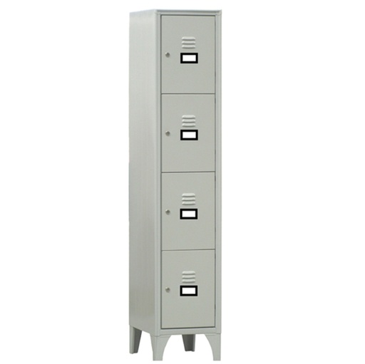 [D91664] Armadio casellario in metallo a 4 VANI 35x50cm H180cm GRIGIO