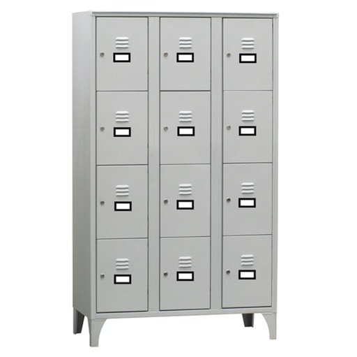 [D91666] Armadio casellario in metallo 12 VANI 105x50cm H180cm GRIGIO