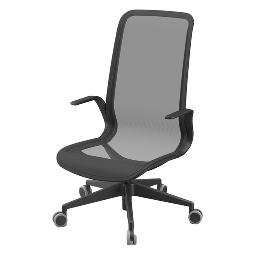 [D92352] Poltrona direzionale Marilyn PFA in rete NERO