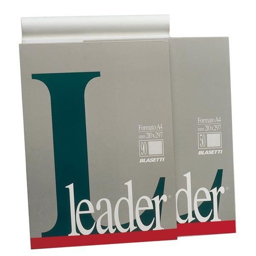 [050077] BLOCCO NOTES LEADER A4 GR.80 FG.90 Bianco
