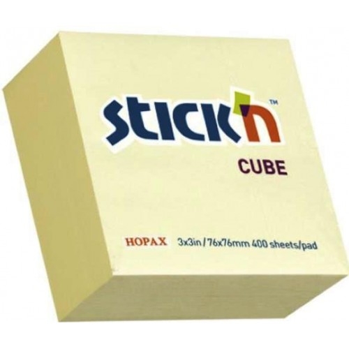 [050118] CUBO STICK'N GIALLO Pastello 76x76 Fg.400