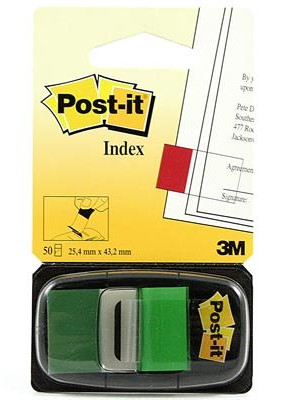 [050143] POST-IT INDEX 680-3 MM 25,4X43,2 VERDE