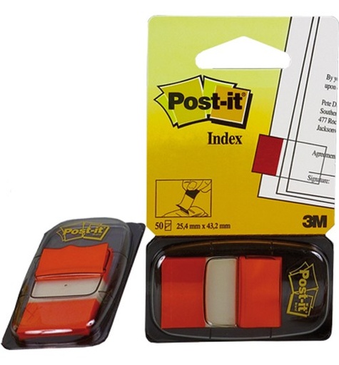 [050144] POST-IT INDEX 680-4 MM 25,4X43,2 ARANCIO