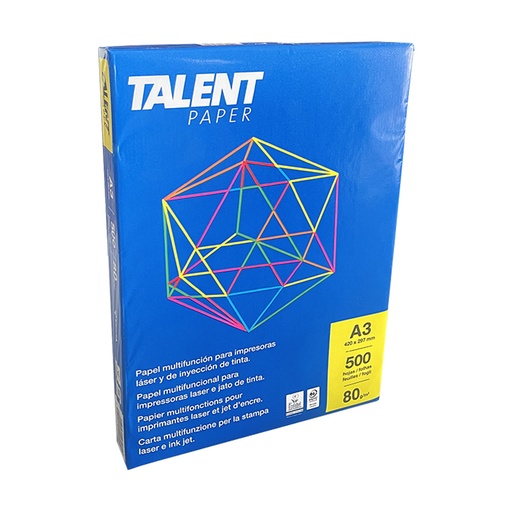 [070013] Carta per Fotocopie TALENT A3 Gr80 F500
