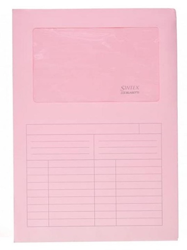 [090122] CARTELLINA con FINESTRA SINTEX Gr.115 - ROSA