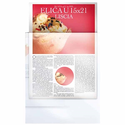 [100110] BUSTA "U" PLASTICA A SACCO 15X21CM CONF.25 PZ.